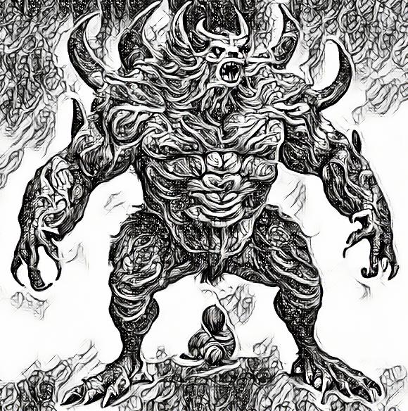 Disturbing creature from H.P. Lovecraft's 'Pickman's Model': Ugly, hairy, and utterly infernal.